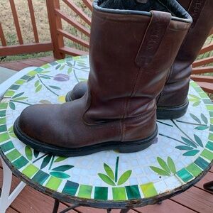 Red Wing Shoes Brown Leather Boots Sturdy Classic